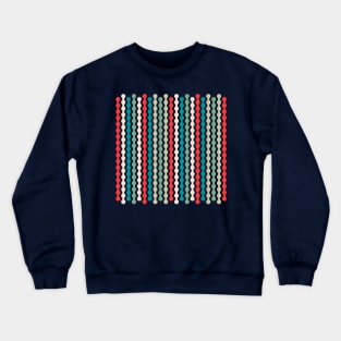 Mint, Red, Cream | Formas coloridas lineales | Linear colorful shapes | 線形のカラフルな形 | Formes colorées linéaires | Lineare bunte Formen | Forme colorate lineari Crewneck Sweatshirt